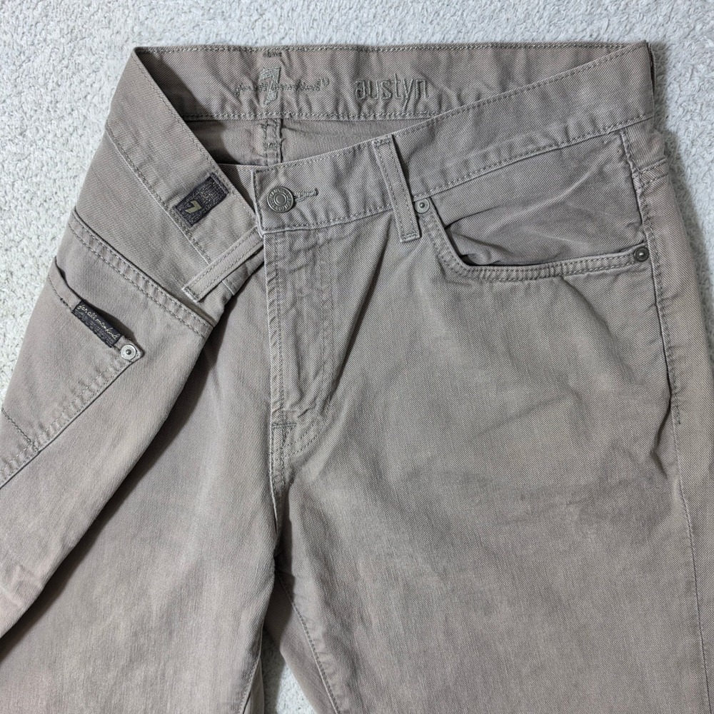 7‎ For All Mankind Pants Mens 36/30 Tan Austyn Relaxed Straight Khaki Cotton